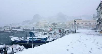 Αρναούτογλου: Χιόνια και στα νησιά του Αιγαίου
