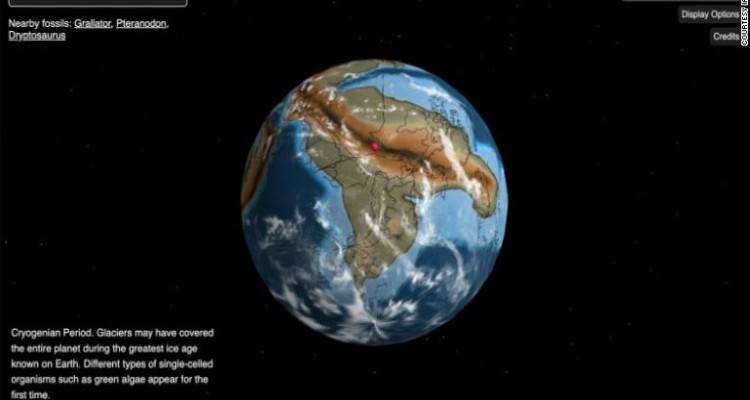 Σε αυτόν τον χάρτη μπορείτε να δείτε πού βρισκόταν η πόλη σας στη Γη πριν από εκατομμύρια χρόνια
